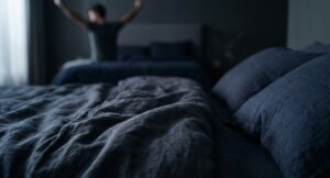 40代男性のための「枕選びの失敗回避術」タイトルスライド。睡眠の質を変える選び方のガイド