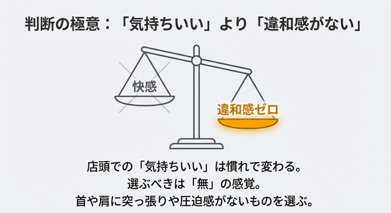 枕選びは快感よりも違和感のなさを優先する