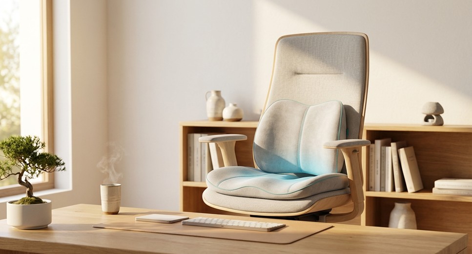 快適なデスクワーク環境とクッション選びのガイド表紙。自分に合う「完璧な座布団」を見つけるためのマニュアル